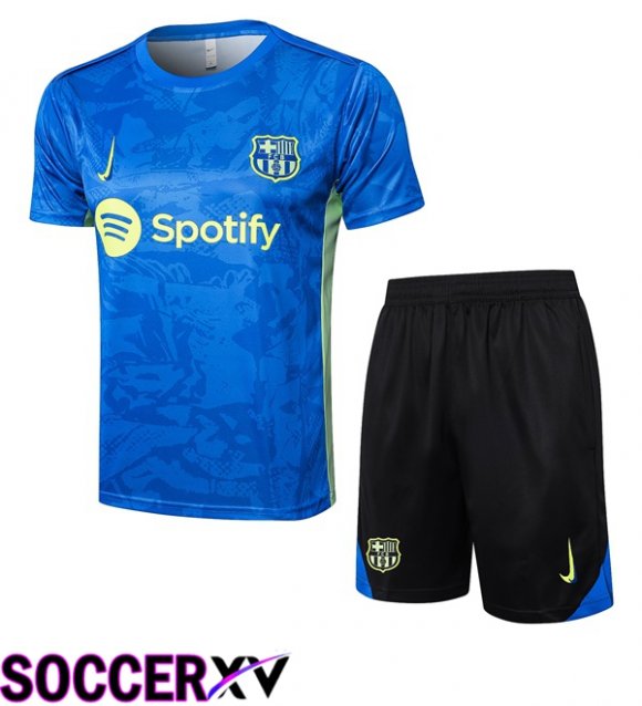 FC Barcelona kit Training T Shirt + Shorts Blue 2025/2026