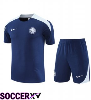Inter Milan kit Training T Shirt + Shorts Blue Royal 2025/2026