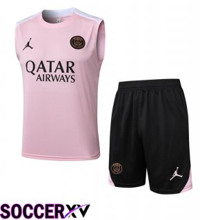 Jordan Paris PSG Soccer Vest + Shorts Pink 2025/2026