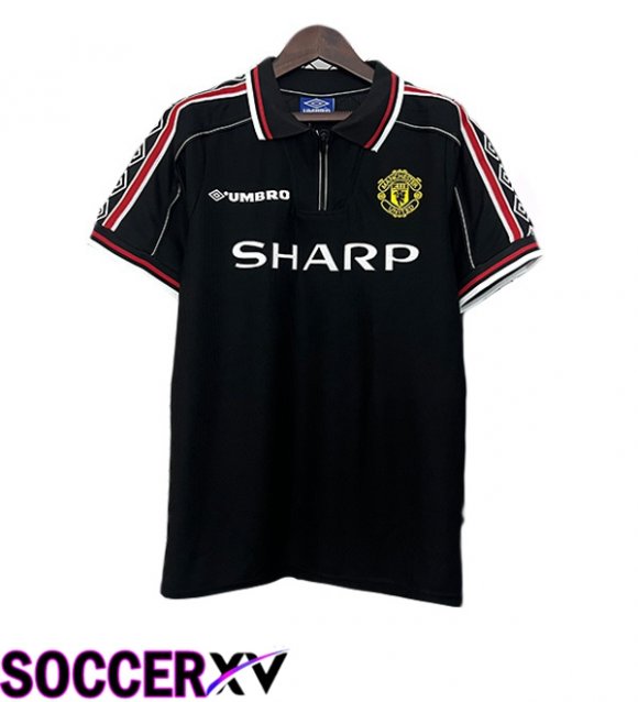 Manchester United Retro Soccer Jersey Black 1998-1999
