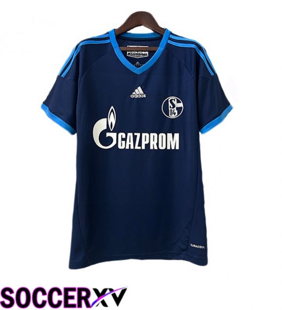 Schalke 04 Retro Away Soccer Jersey Blue 2010-2011