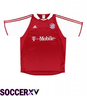 Bayern Munich Retro Home Soccer Jersey Red White 2003-2004