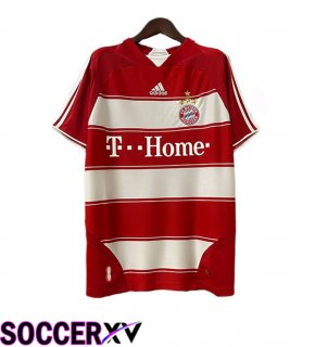 Bayern Munich Retro Home Soccer Jersey Red White 2007-2008