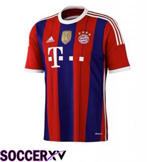 Bayern Munich Retro Home Soccer Jersey Red Blue 2014-2015
