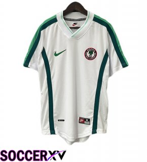 Nigeria Retro Away Soccer Jersey White 1998