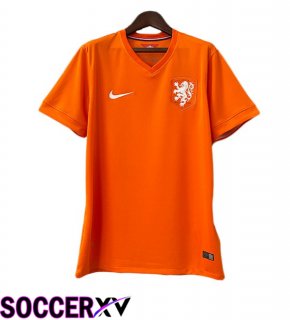 Paesi Bassi Retro Home Soccer Jersey Orange 2014