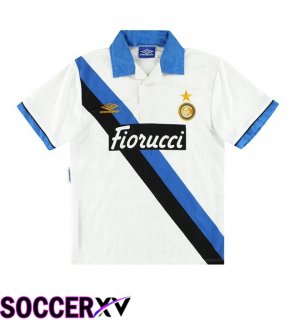 Inter Milan Retro Away Soccer Jersey White 1994-1995