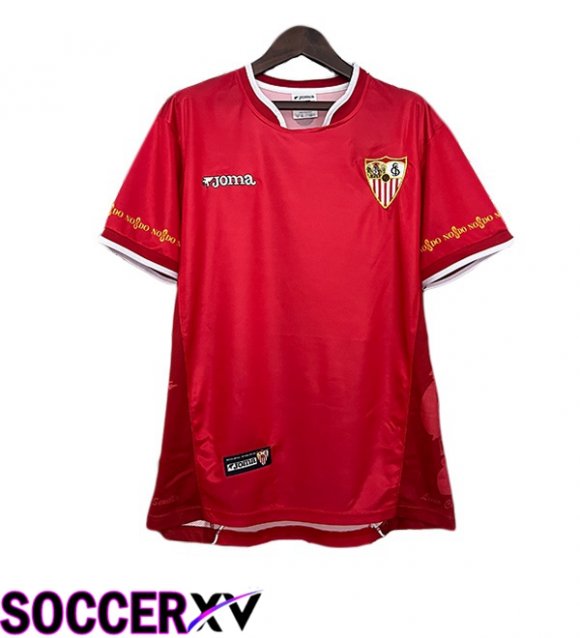Sevilla FC Retro Away Soccer Jersey Red 2003-2004