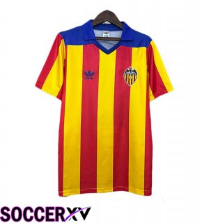 Valencia CF Retro Home Soccer Jersey Red Yellow 1980-1982