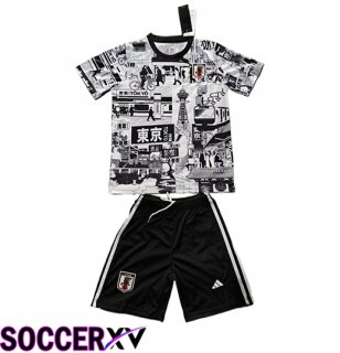 Japan Kids Soccer Jersey Special Edition Black/White 2025/2026