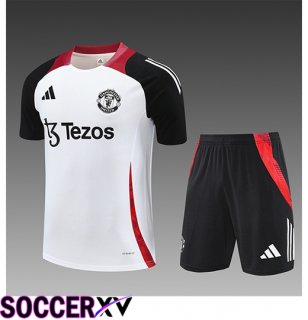 Manchester United Kids kit Training T Shirt White/Black/Red 2025/2026