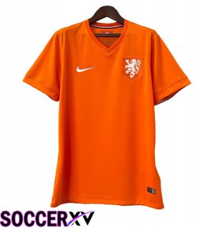 Netherlands Retro Home Soccer Jersey 2014