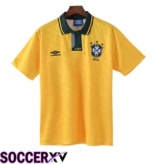 Brazil Retro Home Soccer Jersey 1991/1993