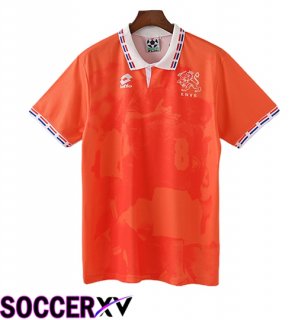 Netherlands Retro Home Soccer Jersey 1996