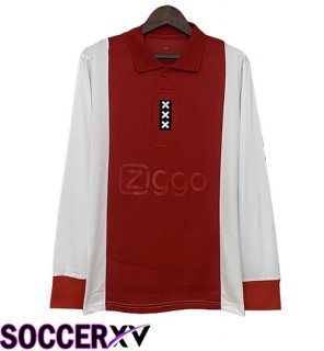 Ajax Soccer Jersey Commemorative Edition Long sleeve Red/White 2025/2026
