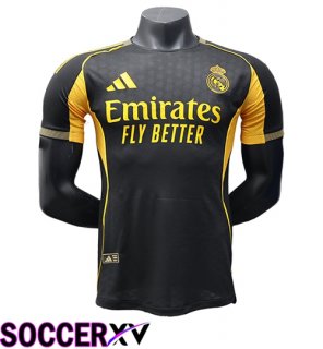 Real Madrid Soccer Jersey Special Edition Black/Yellow 2025/2026