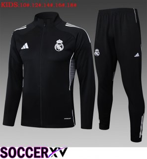 Real Madrid Kids kit Training Jacket Suit Black 2025/2026
