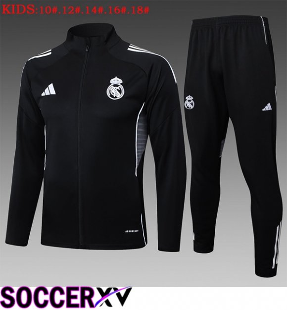 Real Madrid Kids kit Training Jacket Suit Black 2025/2026