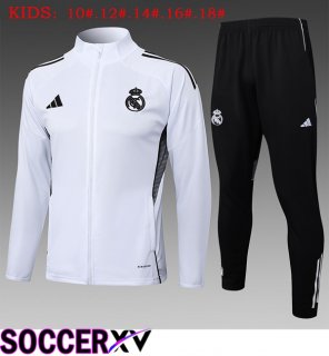 Real Madrid Kids kit Training Jacket Suit White 2025/2026