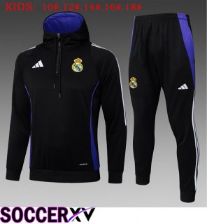 Real Madrid Kids Training Tracksuit Hoodie Black 2025/2026