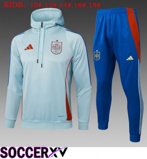 Spain Kids Training Tracksuit Hoodie Green 2025/2026