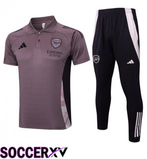 Arsenal Soccer Polo + Training Pants Purple 2025/2026