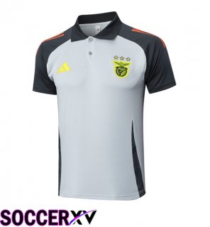 S.L Benfica Soccer Polo Grey 2025/2026