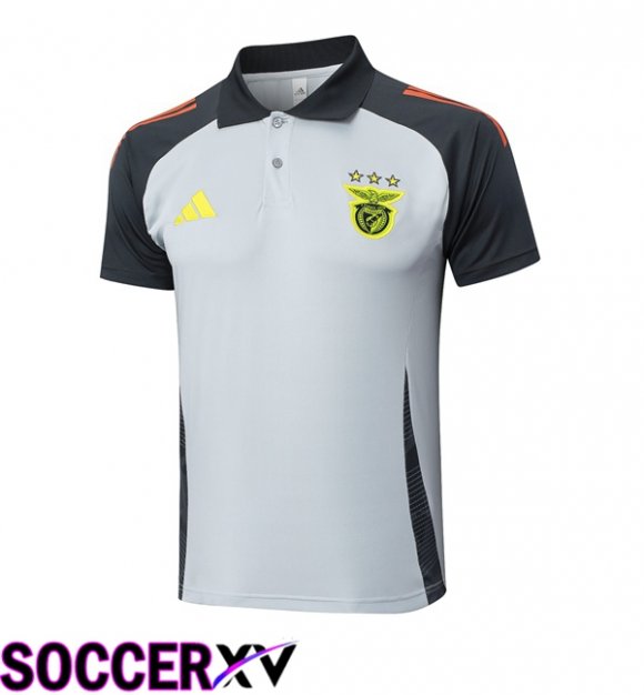 S.L Benfica Soccer Polo Grey 2025/2026