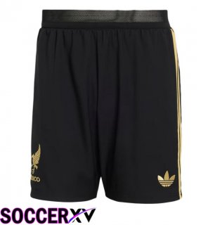 Mexico Soccer Shorts Black Yellow 2025/2026