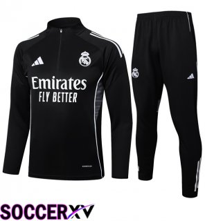 Real Madrid kit Training Tracksuit Black 2025/2026