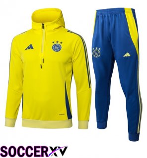 AFC Ajax Training Tracksuit - Training Sweatshirt Hoodie Yellow 2025/2026