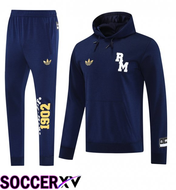 Real Madrid Training Tracksuit - Training Sweatshirt Hoodie Blue Royal 2025/2026
