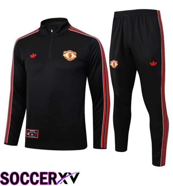 Manchester United kit Training Tracksuit Black 2025/2026