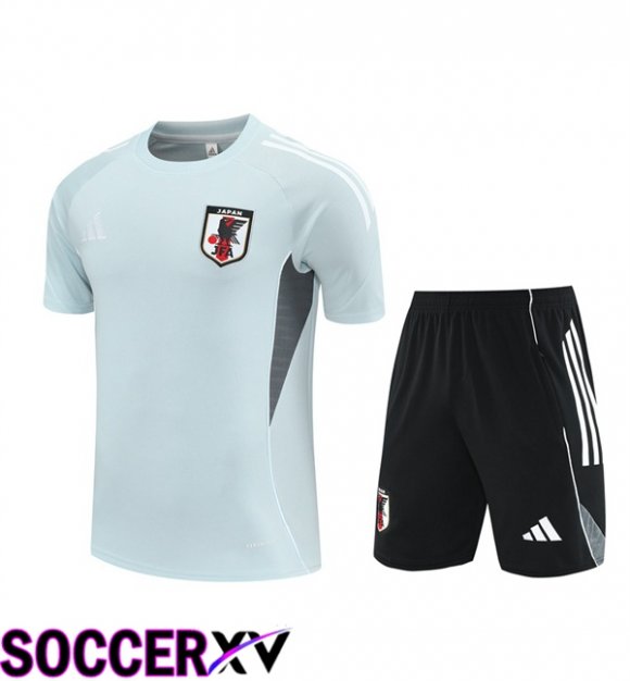 Japan kit Training T Shirt + Shorts Grey 2025/2026