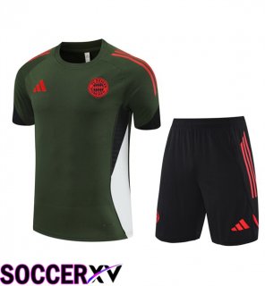 Bayern Munich kit Training T Shirt + Shorts Green 2025/2026