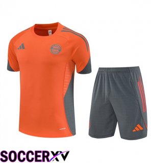 Bayern Munich kit Training T Shirt + Shorts Orange 2025/2026