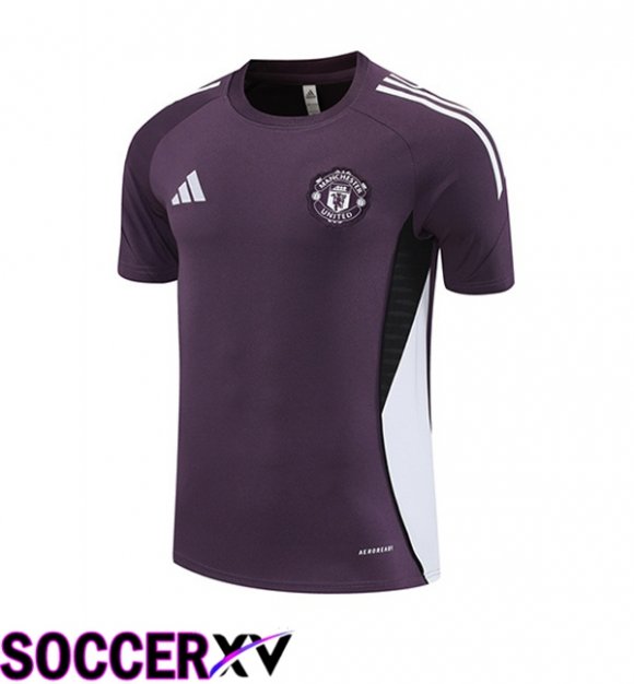Manchester United Training T Shirt Purple 2025/2026