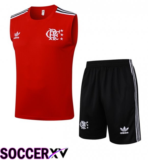Flamengo Gilet Soccer + Shorts Red 2025/2026