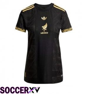 Mexico Women Soccer Jersey Black Yellow 2025/2026