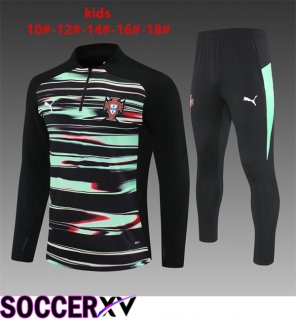 Portugal Kids kit Training Tracksuit Black Green 2025/2026