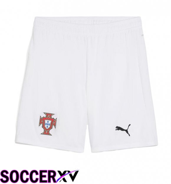 Portugal Away Soccer Shorts White 2025/2026