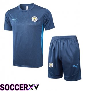 Manchester City kit Training T Shirt + Shorts Blue Royal 2025/2026
