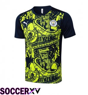 Manchester City Training T Shirt Blue Royal Yellow 2025/2026