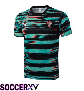 Portugal Training T Shirt Black Green 2025/2026