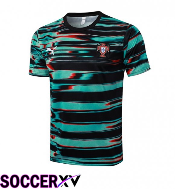 Portugal Training T Shirt Black Green 2025/2026