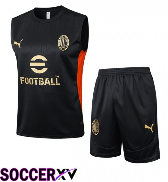 AC Milan Gilet Soccer + Shorts Black 2025/2026