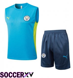 Manchester City Gilet Soccer + Shorts Blue 2025/2026