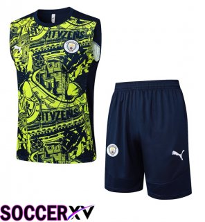 Manchester City Gilet Soccer + Shorts Blue Royal Green 2025/2029