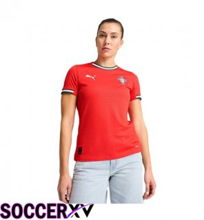 Portugal Women Home Soccer Jersey Red 2025/2026