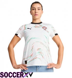 Portugal Women Away Soccer Jersey White 2025/2026